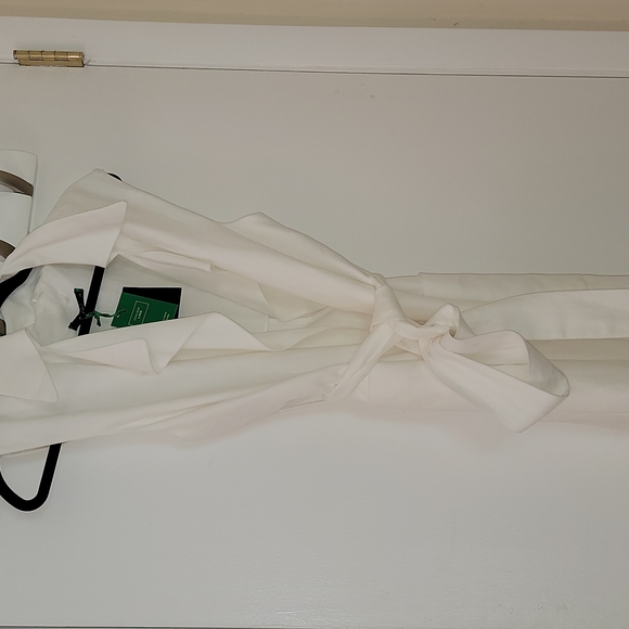 Linen wrap dress, off white  XS - Picture 3 of 3